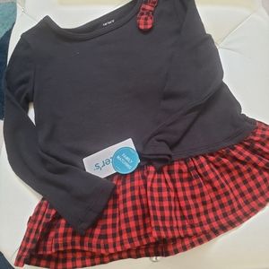 Carter's Black And Red Holiday Shirt Size 3T